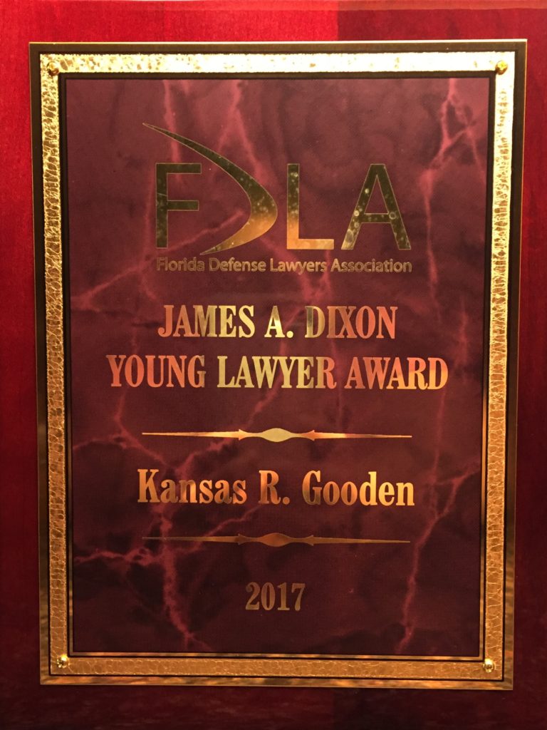 FDLA James A. Dixon Lawyer of the Year Award - Kansas R. Gooden