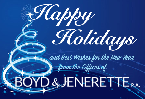 Happy Holidays from Boyd & Jenerette