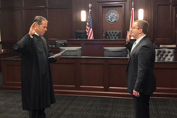 Sammy Farhat's Swearing in Ceremony Photo with Judge
