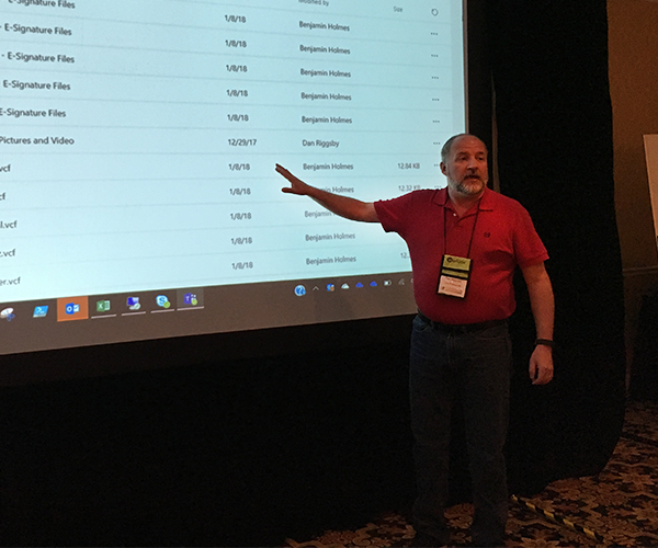 Dan Riggsby Presenting at the Worldox User Conference
