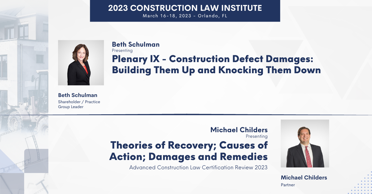 2023 Construction Law Institute - Boyd & Jenerette