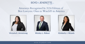 Boyd & Jenerette Best Lawyers: Ones to Watch in America